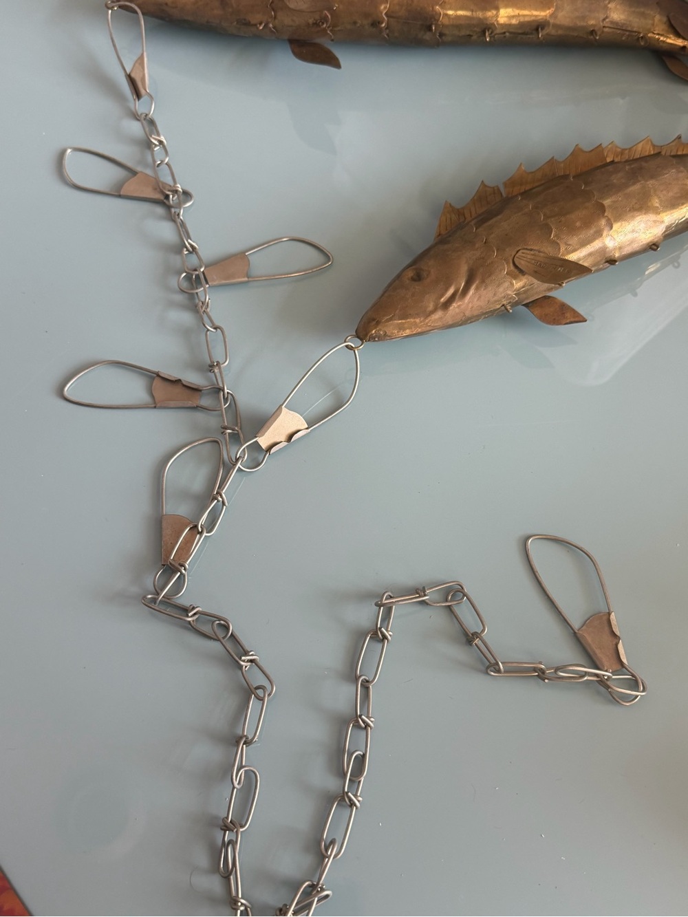 Vintage brass articulating fish - Picture 9 of 9